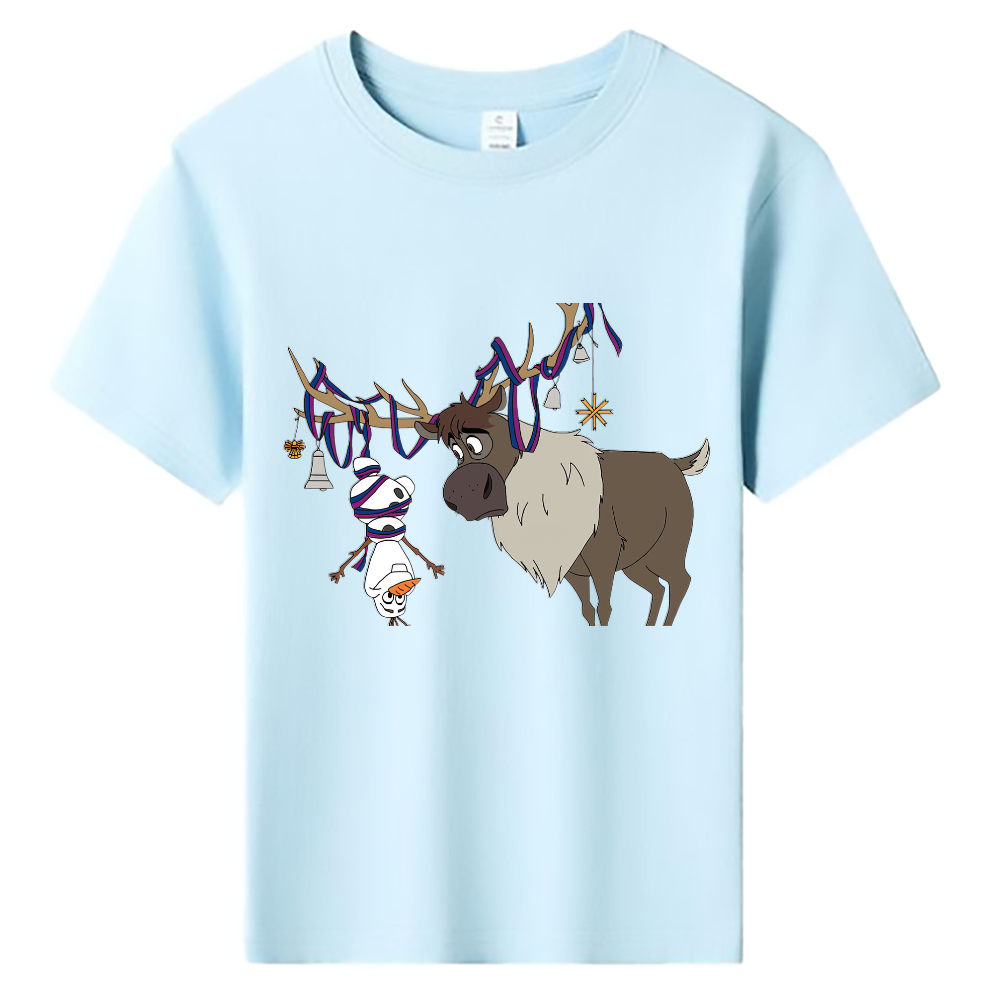 （画像用） アナと雪の女王 アンナ エルサ Frozen Anna Elsa 綿100％キッズTシャツ（フロントプリント）
